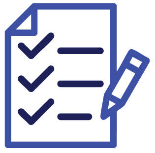 Entrance exam checklist icon